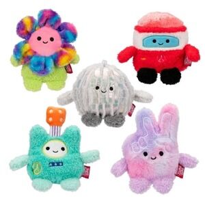 Lot of 5 Bum Bumz Groovy Plush Toys Collectible Soft Plush Toy 4.5" NWT